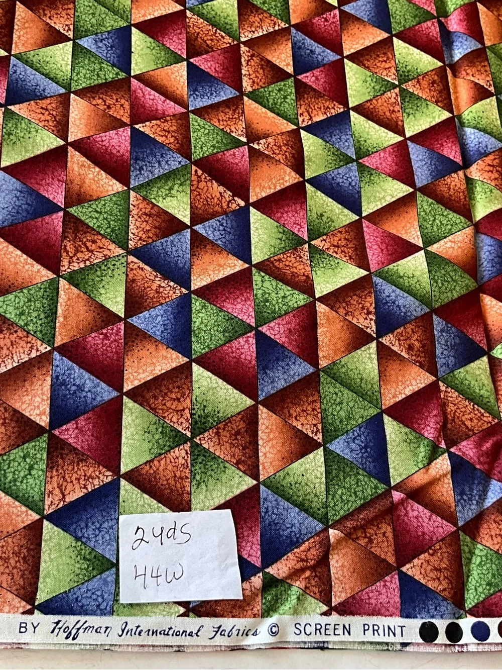 Quilting Sewing Fabrics Lot Hoffman Kaleidoscope Psychedelic Colors Cotton